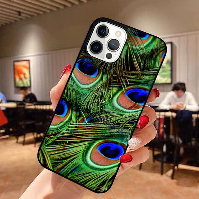 

Bird Peacock Feather Phone Case for iPhone 17 Air 16 16e 15 Plus for Apple 13 11 12 14 Pro Max Cover coque fundas iPhone 17Air