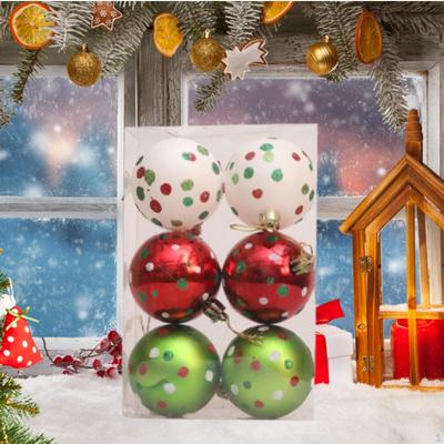6 Stück Weihnachtsbaumschmuck Xmas Deko Kugeln Ornamente Set Dekorative Hängedeko
