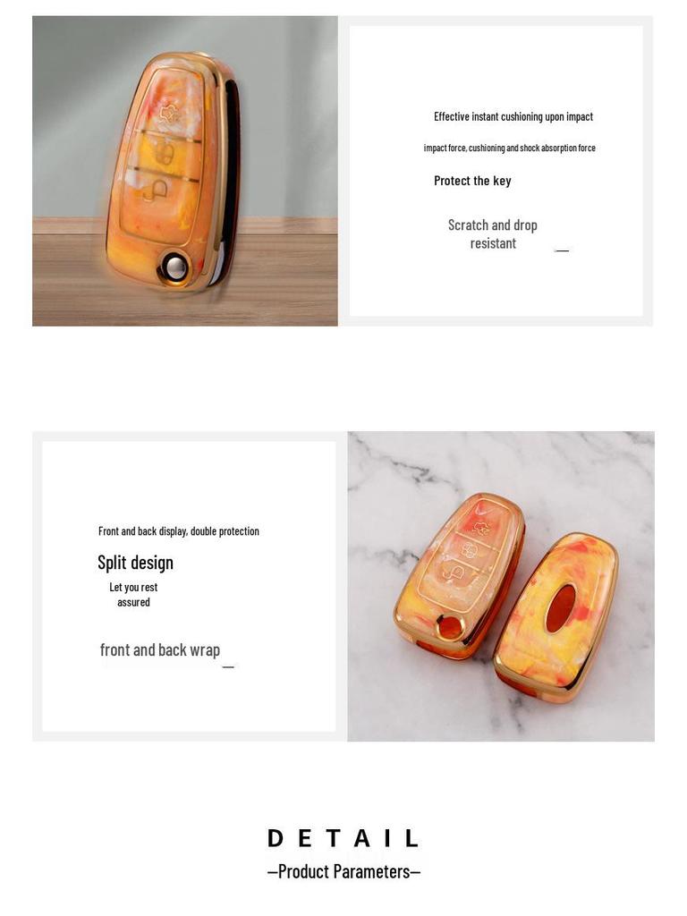 Stylish Ford Key Case for Fiesta, Ecosport, Mondeo, and Victory - Full Protection Cover