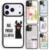 No Drama Prob Llama Lama Phone Case for iPhone 17 16 15 Pro Max Air 14 13 12 11 Plus Shockproof Capa Cover