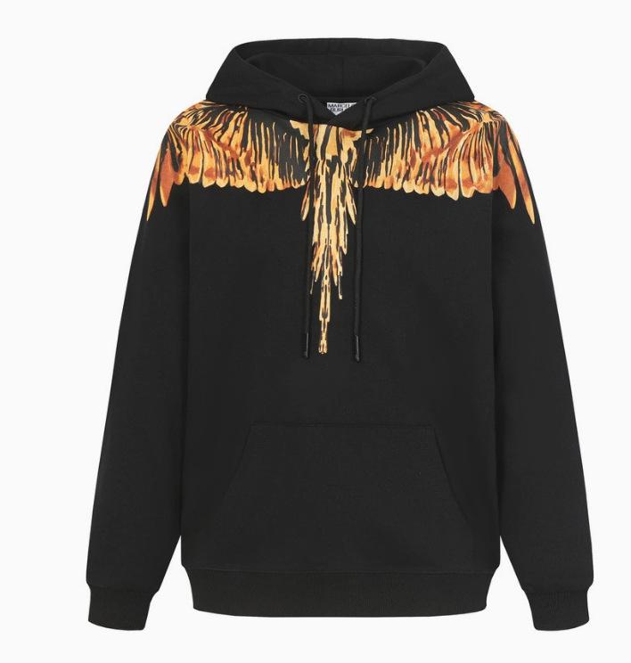 Felpa con cappuccio Marcelo Trendy Feathered Wings: Felpa girocollo unisex con motivo a fulmini e serpenti multicolore Phantom Wings.