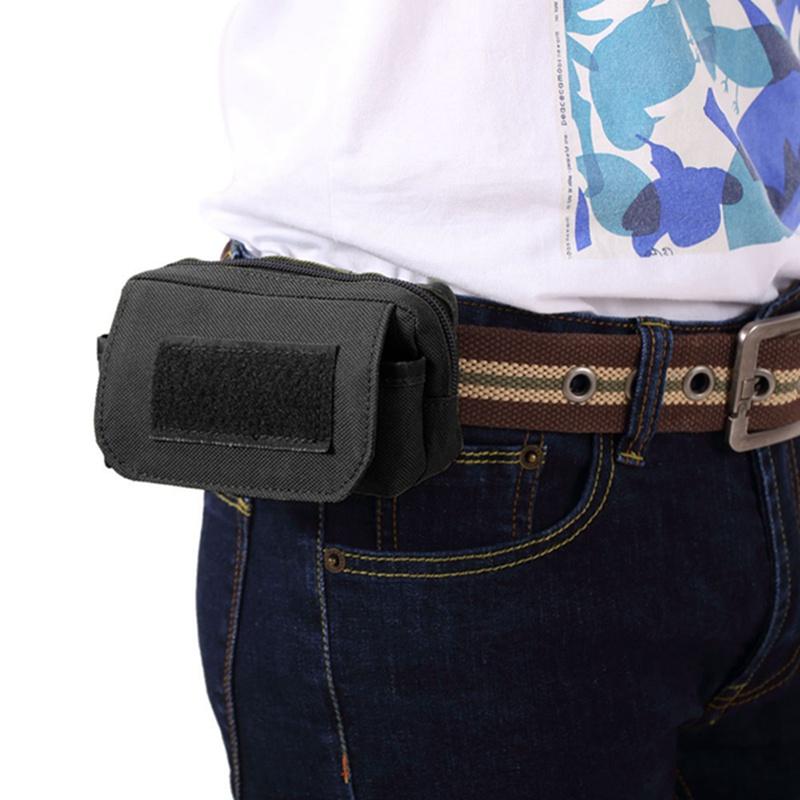 Nylon Tactical Waist Fanny Pack Outdoor Hunting Camping Edc Tools Bag 6.5" Mobile Phone Pouch Molle Belt Waist Bag Uility Pocket