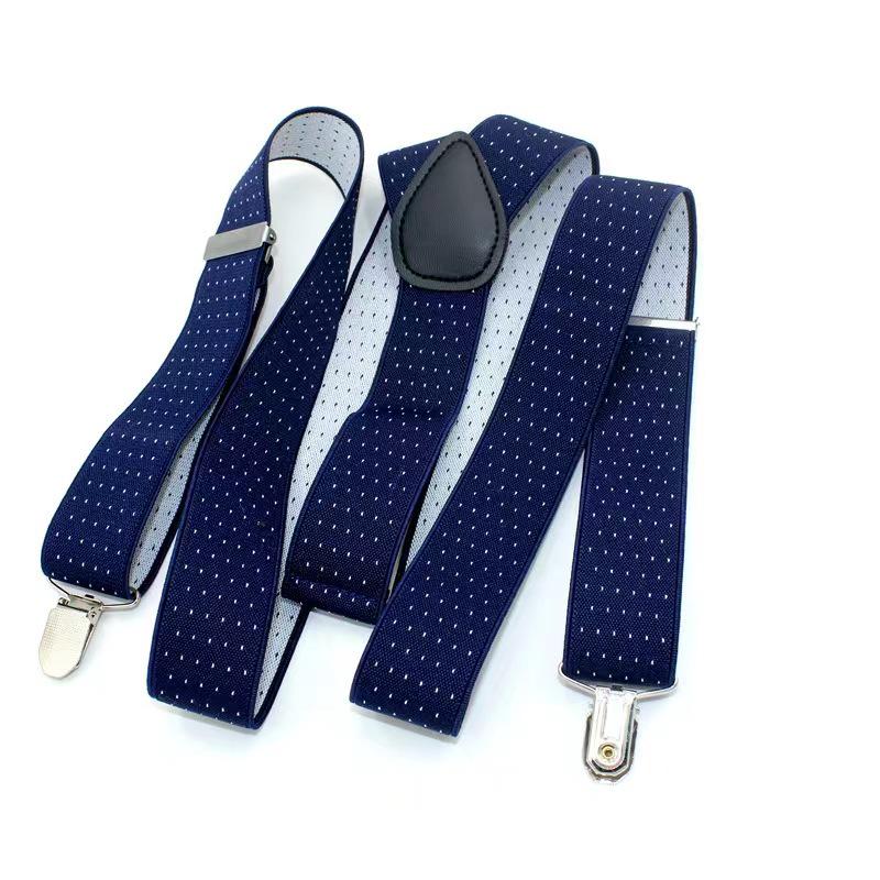 Adjustable Elastic Suspenders for Men & Women - Non-Slip Three-Clip Straps for Formal or Casual Wear