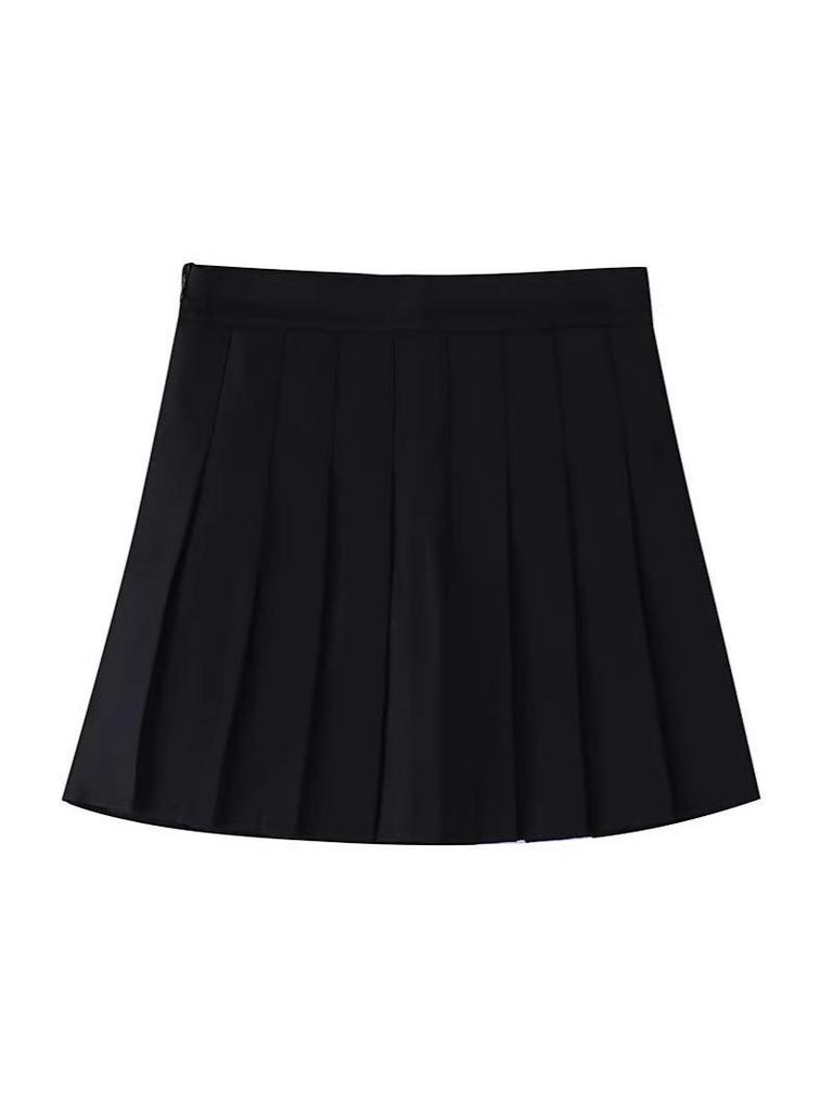 Korean Chic Multi-Color Pleated Skirt: Playful & Sweet JK-Style Lined Short Skirt