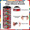 60 Pcs International World Flags Party Favors Include 30 Flags of Nations Pens 30 Rubber Wristband for Travel Trip Around Globe Decor World Sports
