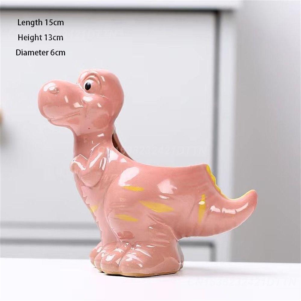 Succulent Planter Pot 15*6cm Cartoon Creative Mini Garden Decoration Planters Pot With Drain Holes Dinosaur Shaped Cartoon Cute