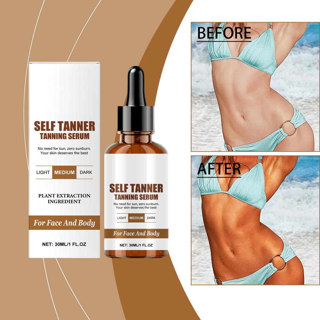 Bräunungsserum Melanin Produziert Sonnenempfindliches Kräuterserum, 30ml,