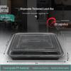 Jinmei Hexiang 910ml Disposable 4-Compartment Meal Boxes, 150 Sets