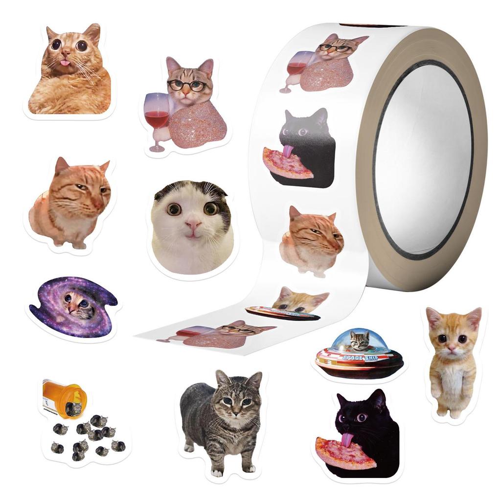 Cartoon Festival Gift Stickers - 500/Roll for Journals and Sealing