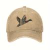 Duck Camo Mallard Flying Baseball Cap Adjustable Polyester Outdoor Hunting Cap for Unisex Women