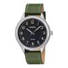 Analogue Pointer Series 30 Meters Waterproof Quartz Leather Strap Men's Watch Black Dial MTP-B160L-1B1