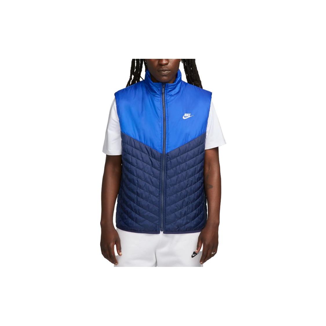 Nike Therma-Fit Windrunner Logo Print Color Block Zip Vest Men vest FB8202-410 M