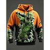 Women Unisex 3D Print Hoodie Break Through Wall Zombie 3D Pattern Pullover Long Sleeve Kangaroo Pocket Halloween Sweatshirt