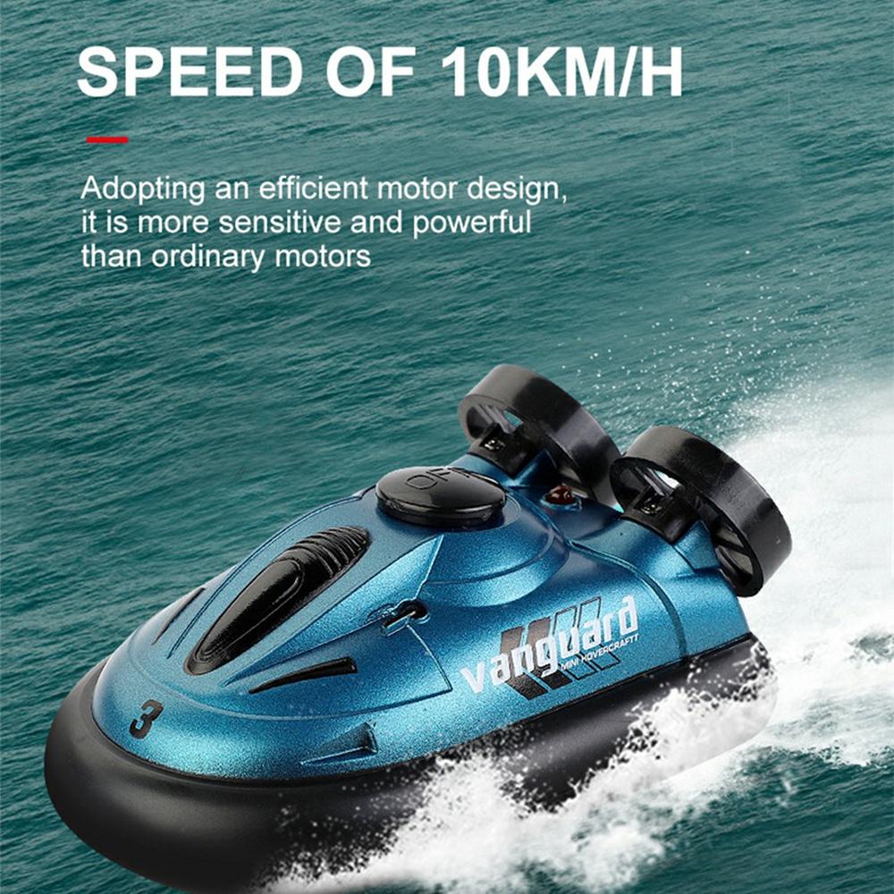 

777-580 Mini RC Hovercraft Electric Speedboat Boy Toy 2.4G Waterproof RC Boat Green