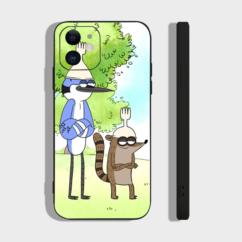 

R-regular Cartoon Show Phone Case For IPhone 17 Air 16 15 14 13 Pro Max 11 12 Black Silicone Cover IPHONE 12PRO