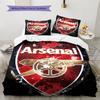 Logo The Gunners Zestaw pościeli z kołdrą Poszewka na kołdrę Poszewka na poduszkę Dekoracja domu Prezent urodzinowy (1 * poszwa na kołdrę + 2 * poszewki na poduszki, bez rdzenia)