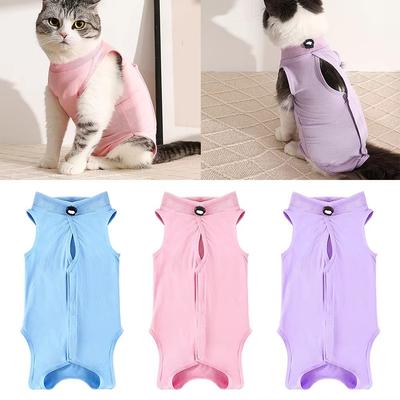 Thin Puppy Jumpsuit Soft Pet Vest Clothing Creative Cat Sterilization Clothing  Summer
