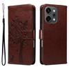 For Oppo Reno14 Pro 5G (China)/Oppo Reno14 Pro 5G (Global) Phone Case with Stand Cat Tree Pattern Leather Wallet Mobile Cover