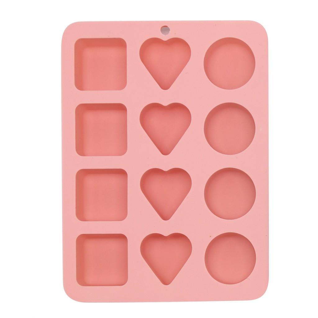 

(SU)Три в одном лотке для льда Многоразовый пищевой силиконовый квадратный льдогенератор One size розовый