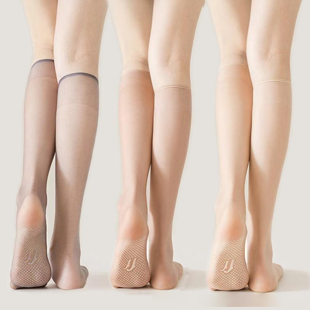 New Non-slip Silicone Rubber Crystal Socks Breathable Ultra-thin Hosiery Transparent Anti-hook Foot Massage Socks Women