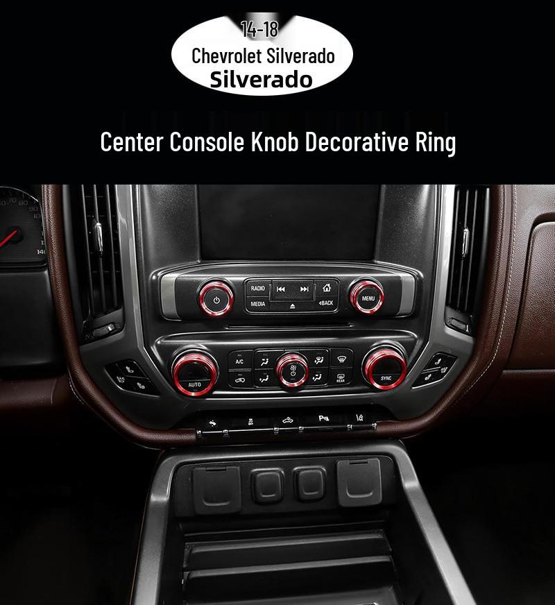 14-18 Chevy Silverado A/C Audio Knob Ring - Interior Modification