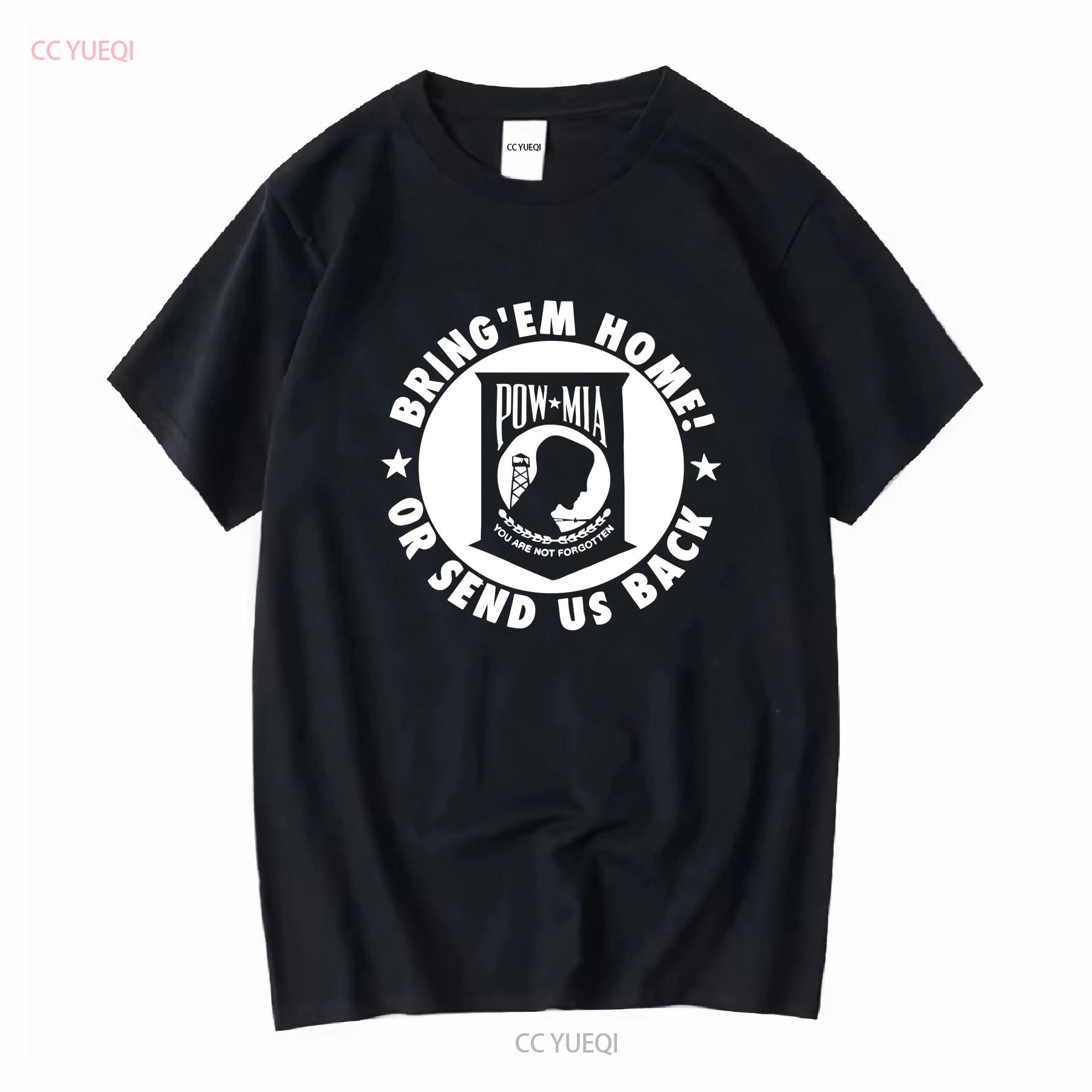 

VTG NEW MEN LARGE T SHIRT JP CYCLES POW MIA BRINGEM HOME GRAPHIC BLACK COTTON vintage Washed designer clothes Unisex 4XL