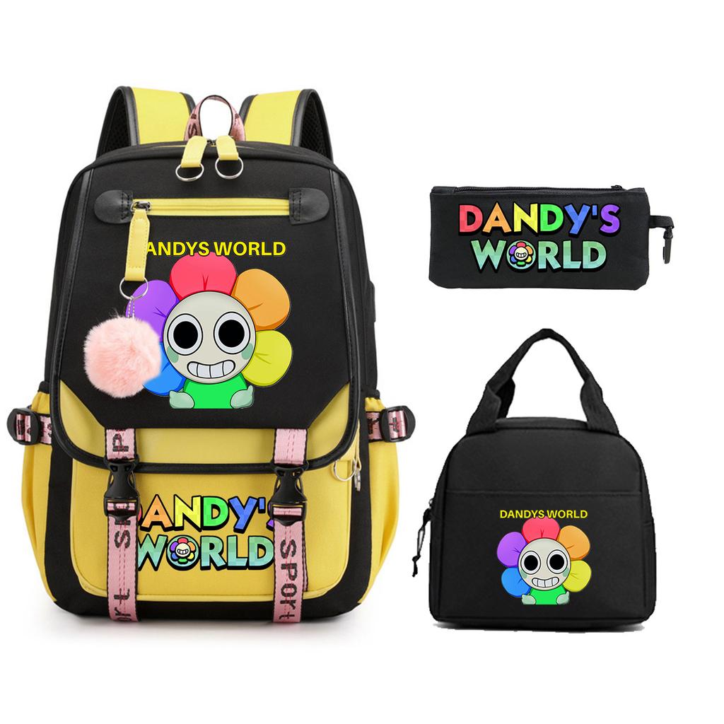 Dandy's World Print Fashion Backpack Set Cross-border Trend Campus Male and Female Versatile Student Bag