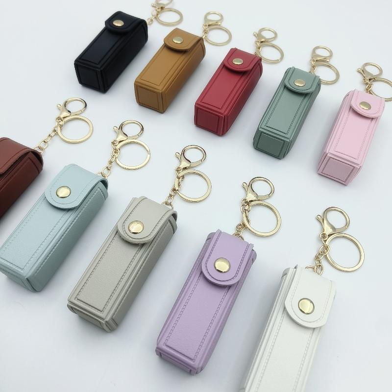 Various Colors Available, Heart-Shaped Mirror Portable Mini Lipstick Bag, Portable Lipstick Bag With Mirror