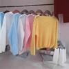 Spring and summer new hollow thin crew neck knitted sweater top loose lazy wind sunscreen blouse pullover woman
