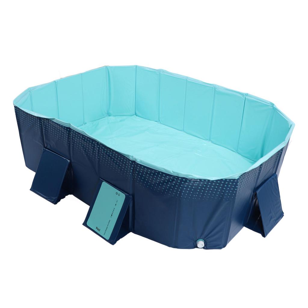 Foldable Pool Non Inflatable Thickened Wear Resistant Portable Swimming Pool for Outdoor Backyard Kids Dogs