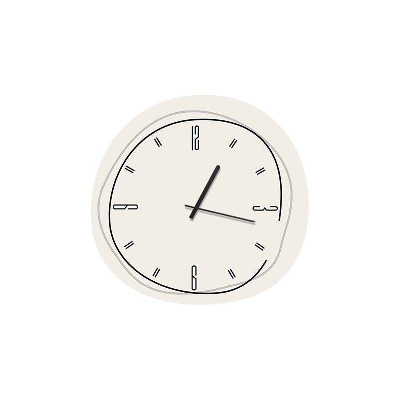 

Modern and Simple Wall Clock, Fashionable Living Room Decoration, Creative and Light Luxury Clock, Dining Room Wall, Silent and No Need for Drilling Type A [diameter 30cm]