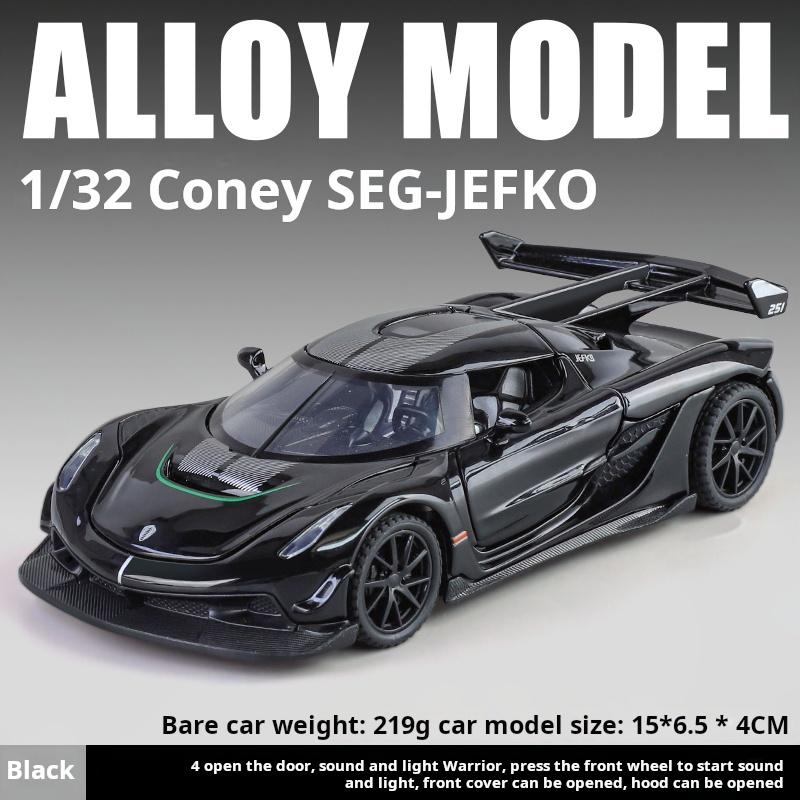 

1:32 Koenigsegg Jesko Model Car Alloy Simulation Super Car Racing Toy Car Model Collection Ornament Desktop Decoration Pull Back чёрный