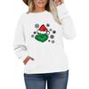 Women's Fashionable Casual Plus-Size Long Sleeve Pullover Printed Sweatshirt
