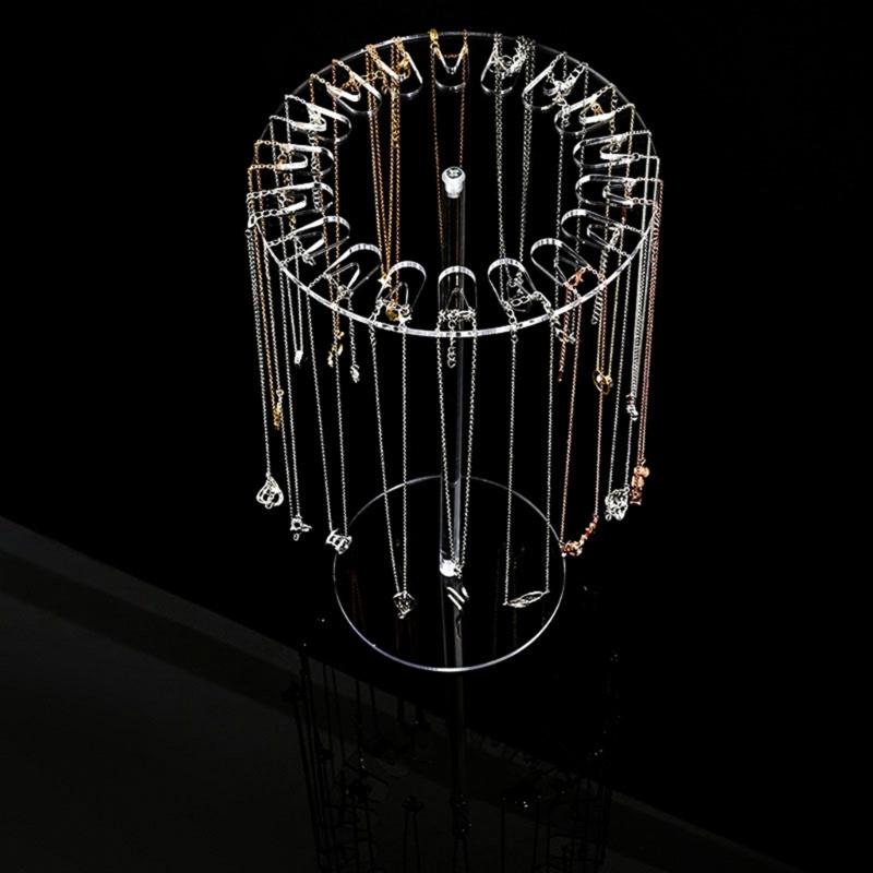 Multifunctional Acrylic Jewelry Organizers Display Rack With Rotating Mechanism Ideal For Gift Giving And Home Use