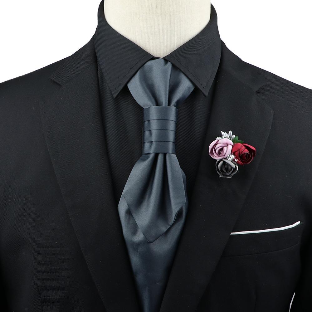 Gravatas Groom Neck Wear Ascots Wedding Necktie Gentleman Classic Business Formal Tie Cosplay