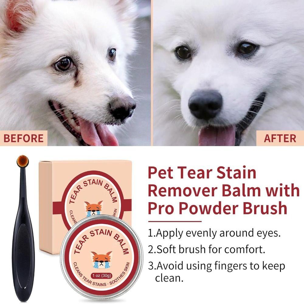 Safe Gentle Eye Care with Professional Brush Tear Stain Cream  for Dogs & Cats