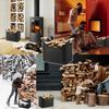 A Top Quality Large Capacity Foldable Firewood Box Wood Storage Basket for Fireplace Stove Clothes Organization Bin - New