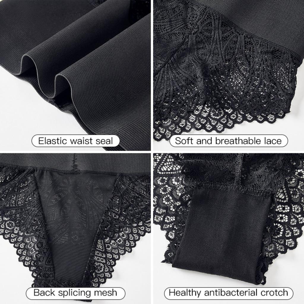 Women Tummy Control Shapewear Panties High Waisted Underpants Slimming Body Shaper Seamless Butt Lifter Lace Underwear Shaping Briefs