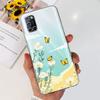 For OPPO A52 Case OPPOA52 CPH2069 A 52 Flower Phone Case Fashion Transparent Silicone Soft TPU Back Cover For OPPO A72 A92 Coque