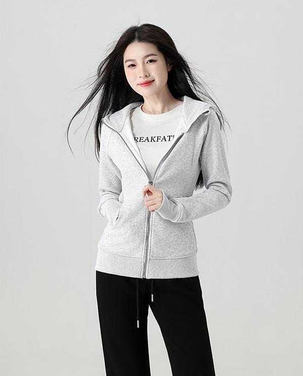 Dámská 2025 Slim Fit bunda s kapucí - Raný podzim, Krátký top korejského stylu obepínající pas