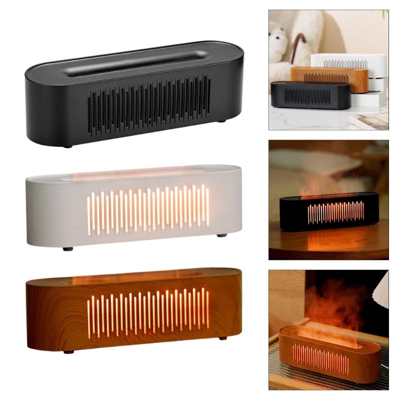 Simulated Flame Cool Misting Humidifier with 6 Color Light Flame Air Diffuser Humidifier Air Humidifier for Home Bedroom