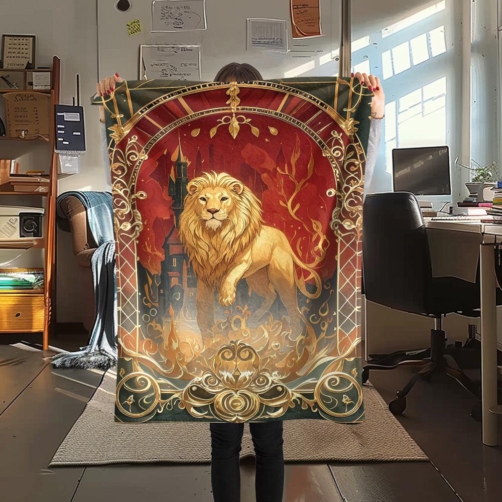 1PC Magic Academy Print FlAannel Blanket, High Quality Comfortable for All Seasons, Home Decor, Warmth and Comfort