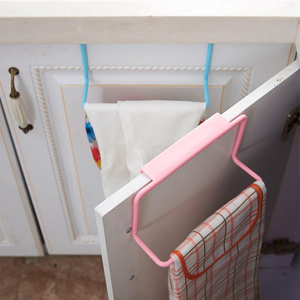 Pole ABS for Cupboard Cabinet Household Towel Rack Kitchen Storage Door Back Organizer Rag Holder