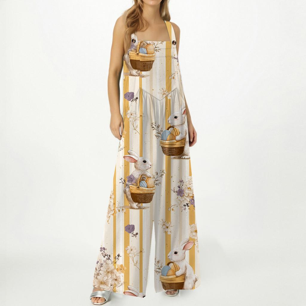 Women's Jumpsuit Printed Casual Loose Jumpsuit