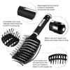 Brosse Peigne à Cheveux Professionnelle Courbée Ventilée pour un Séchage au Sèche-Cheveux Plus Rapide Brosse Démêlante à Palette pour Cheveux Mouillés Secs Bouclés Lisses