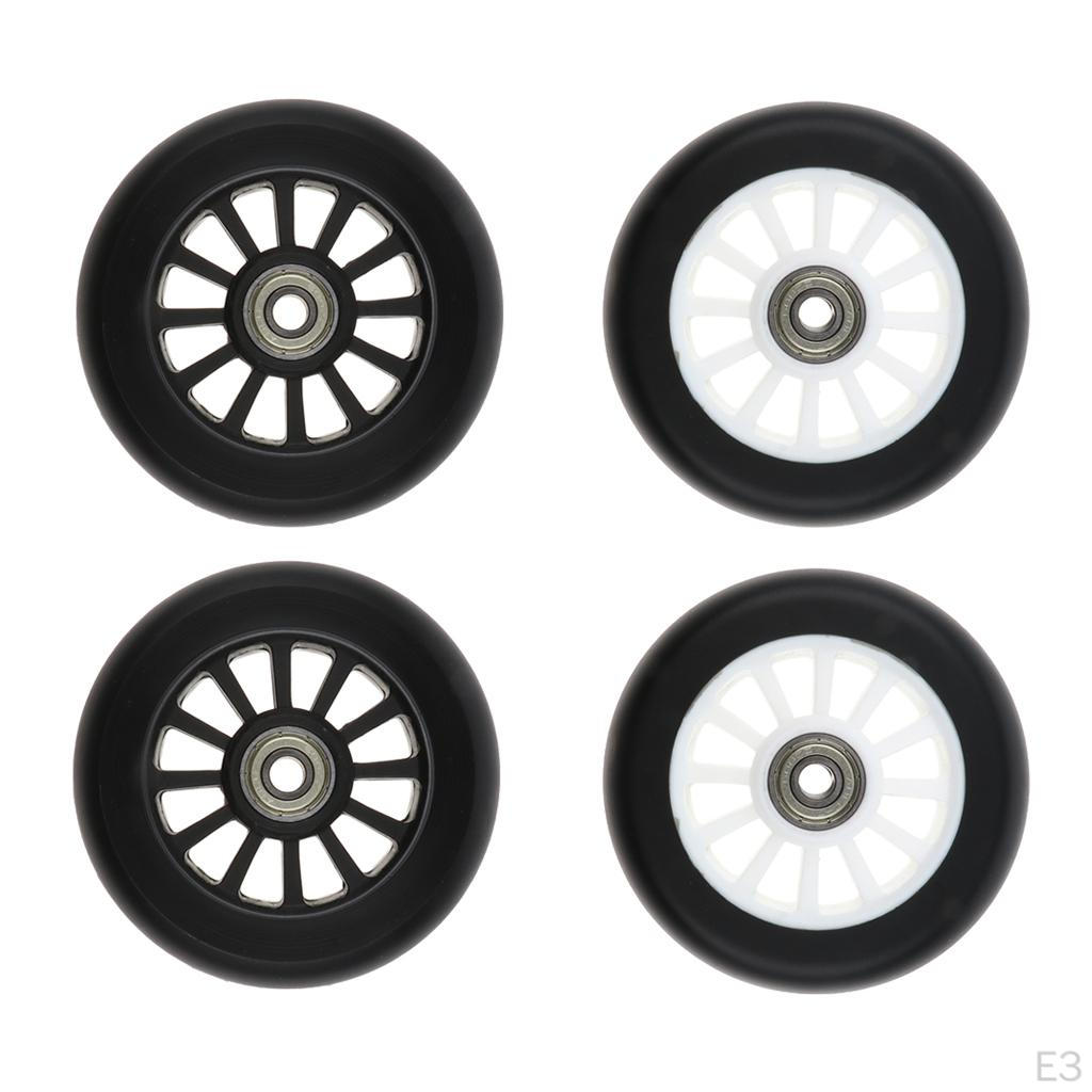 1 Pair 100mm PU Scooter Wheels for Outdoor Skating Kit