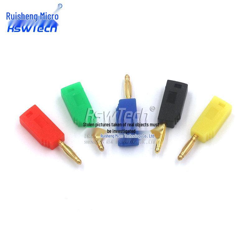 2mm Stackable Banana Plug with Light Tail & Lantern Head, Flexible PE Plastic Shell, Disassemblable & Assemblable 2mm Socket.