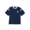 MLB New York Yankees Striped Logo Casual Short Sleeve Polo Shirt Unisex Tops Navy-Blue 3APQV0143-50NYS