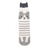 Stylish and Cute Boucle Socks with a Kusuguru Crew Character Nursery Teacher Women's Nago-Nago Pattern, Socks, Design, Socks, 23-6725 (#1/GY Gray)