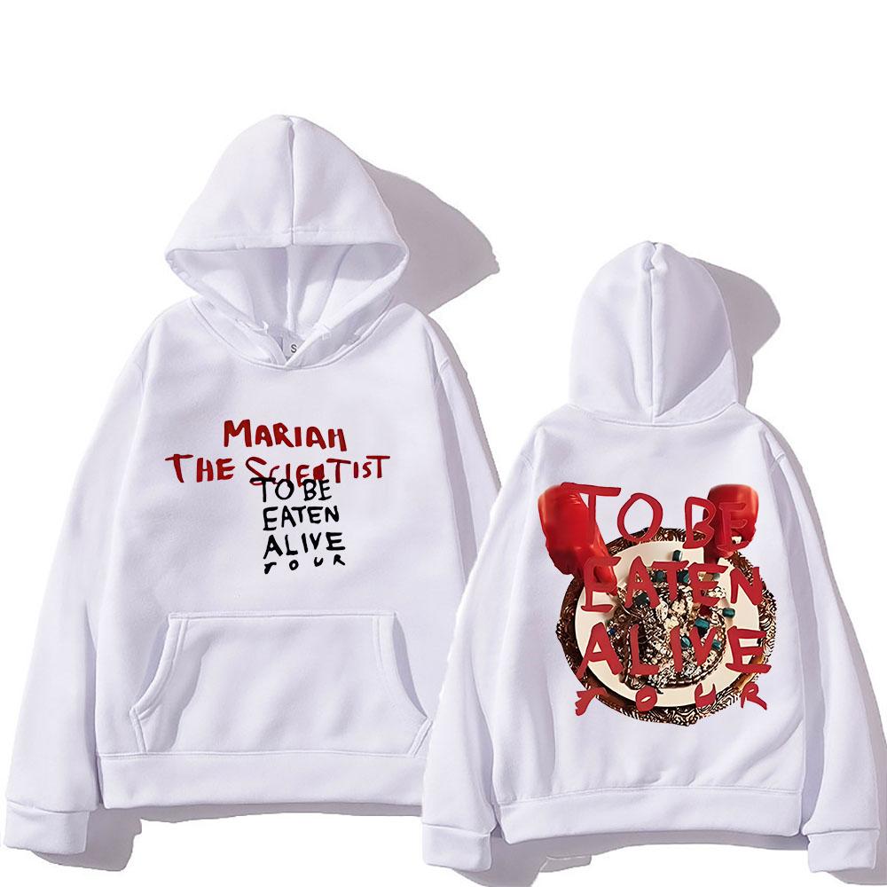 Mariah The Scientist Hooded for AutumnWinter Gothic Fleece Sweatshirts Long-sleeved Punk Clothes Ropa Mujer Soft Hoody